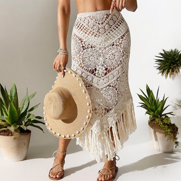 Enviable Summer Crochet coverup skirt