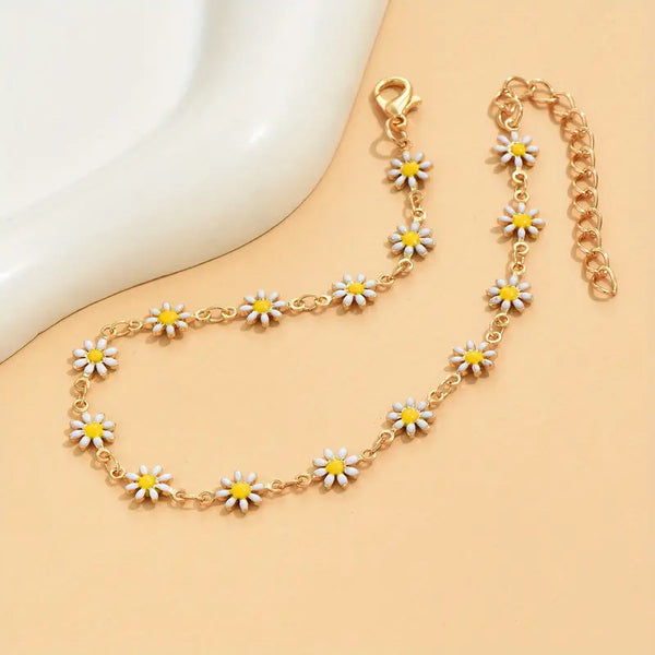 Daisy Flower Anklet
