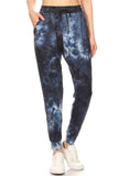 "Forever And More" White And Blue Tie-Dye Joggers