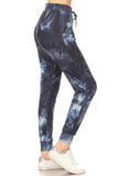 "Forever And More" White And Blue Tie-Dye Joggers