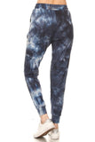 "Forever And More" White And Blue Tie-Dye Joggers