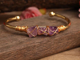 3 Small Crystal Wrapped Cuff Bracelet