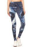 Lotus Athletics: "Magic Leggings" - Navy Tie Dye