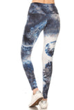 Lotus Athletics: "Magic Leggings" - Navy Tie Dye