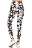 Lotus Athletics: "Magic Leggings" - Black & White Marble