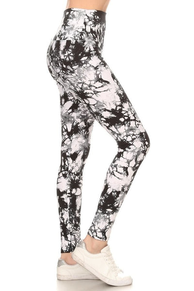 Lotus Athletics: "Magic Leggings" - Black & White Marble