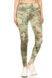 Lotus Athletics "Magic Leggings" - Olive Tie Dye