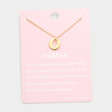 Hamsa Hand Quote Pendant Necklace