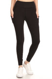 Lotus Athletics: Black High-Waisted Leggings With Side Pockets