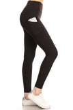 Lotus Athletics: Black High-Waisted Leggings With Side Pockets
