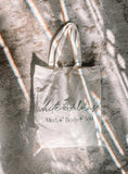 White Lotus Canvas Bag