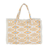 Boho Pattern Beach Bag - Beige