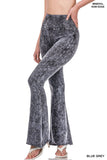 "A Total Vibe" Acid Wash Flare Pants