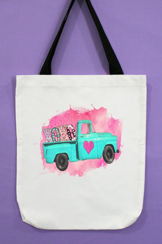 XoXo Mint Pink Burst Valentines Tote Bag