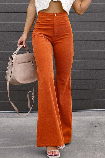 "Walking On Sunshine" Slim Flared Pants