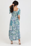 "Poolside Pretty" Aqua Front Twist Maxi Dress