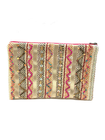 Multi Color Zig Zag Clutch