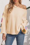 "Flower Power" Loose Sweater