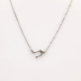 Sterling Silver Zodiac Constellation Necklace: Libra