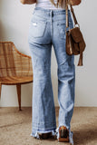 Raw Hem Bootcut Jeans with Pockets - ONLINE ONLY