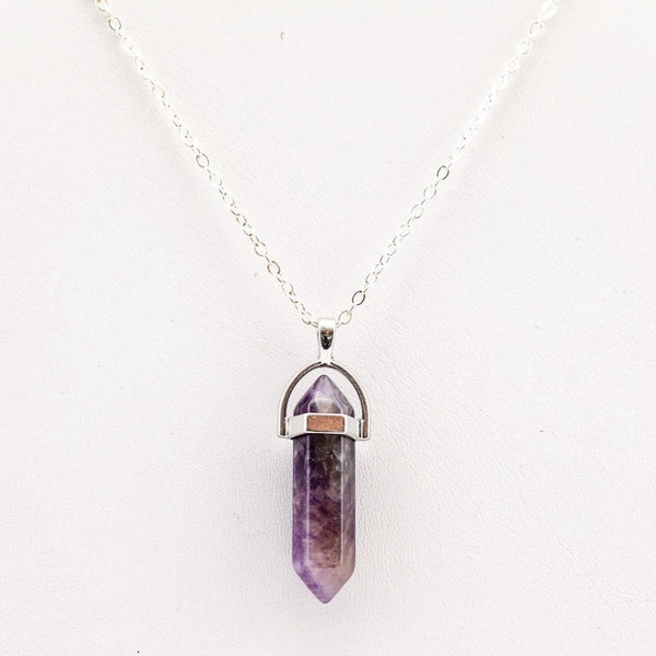 Amethyst Crystal Pendant Necklace