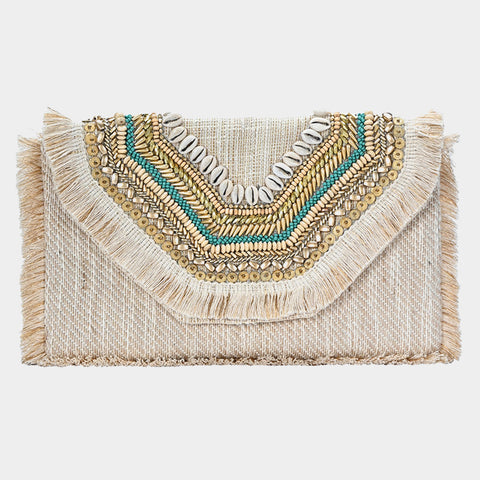 Puka Shell Clutch Bag