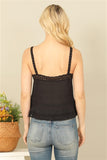 "Live Again" Black Lace Strap Top