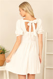 "Picnic Time" Ribbon Back Solid Dress