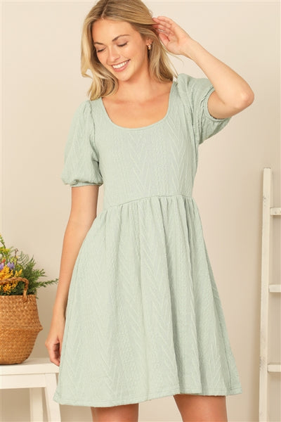 "Picnic Time" Ribbon Back Solid Dress