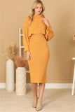 "A Pursuit" Mustard Sweater Dress Set