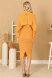 "A Pursuit" Mustard Sweater Dress Set