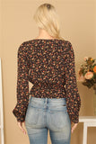 "Desirable" Floral Puff Sleeve Top