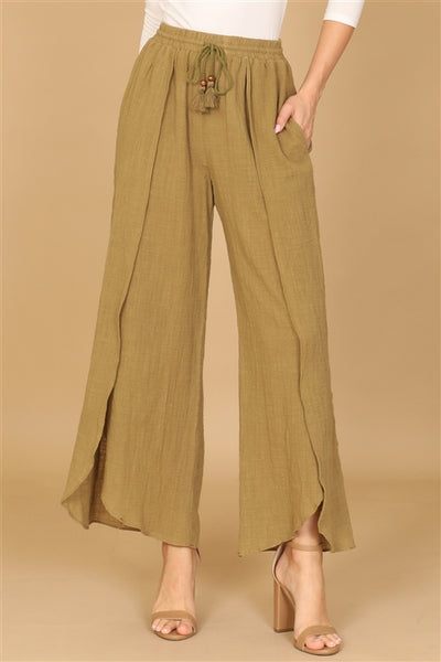 "Work it out" Olive Tassel Pants