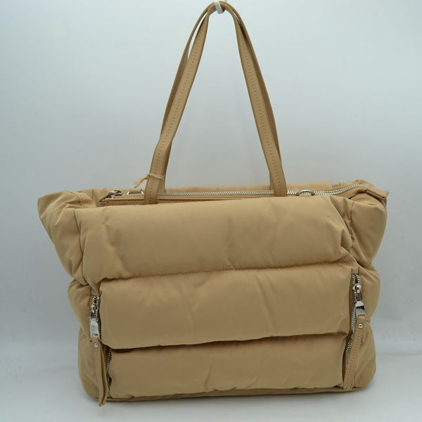 Taupe Puffer Bag