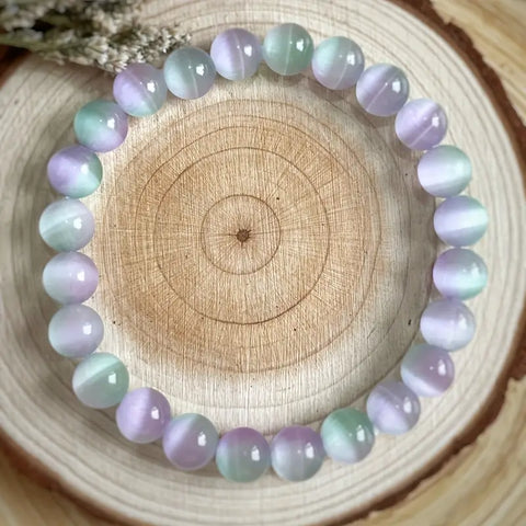 Quartz & Ocean Sediment Beaded Bracelet