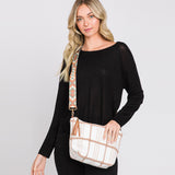 Checker Tassel Crossbody Bag