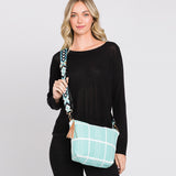 Checker Tassel Crossbody Bag