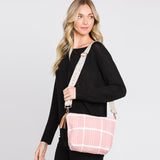 Checker Tassel Crossbody Bag