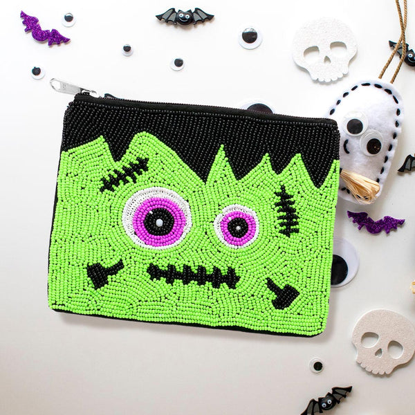 "Frankenstein" Beaded Pouch