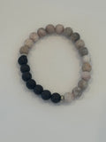 Zebra Jasper Lava Diffuser Bracelet