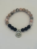 Zebra Jasper Lava Diffuser Bracelet