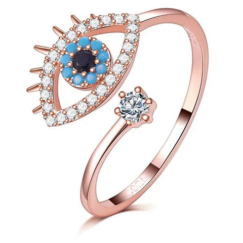 Rose Gold Evil Eye Ring