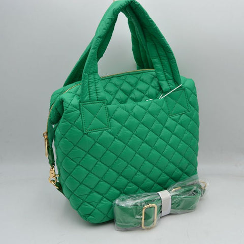 Kelly Green Puffer Crossbody Bag