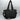 Black Puffer Bag Tote with Straps