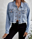 "Denim Dream"  Jean Jacket w/Fringe Bottom