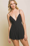 "My Peace" Black Lace Romper