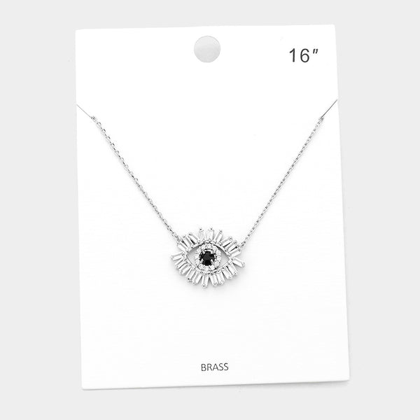 Silver Evil Eye Necklace