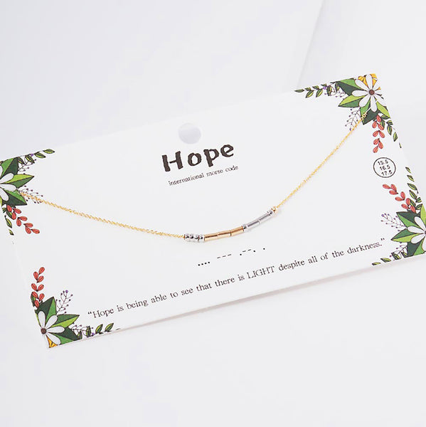 Morse Code Mantra Necklaces