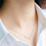 Sterling Silver Zodiac Constellation Necklace: Pisces