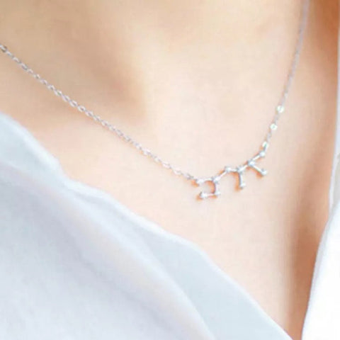 Sterling Silver Zodiac Constellation Necklace: Sagittarius